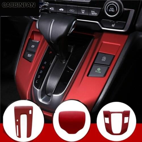 Dazzling Red Car interior supplies Accessories Gear Box And gear Shift Cover Fit For Honda CRV CR-V 5TH LHD 2017-2021 C1934