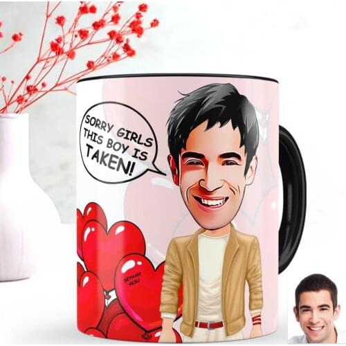 Personalized Dear Mr Caricature Of Black Mug cup-2