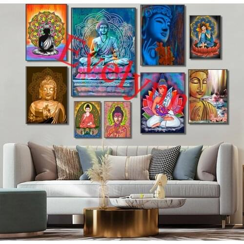Buddha Meditating Serene Peaceful Posters Yoga Meditation Zen Decor I Buddhist Spiritual Home Decor Canvas Wall Art Prints Gift
