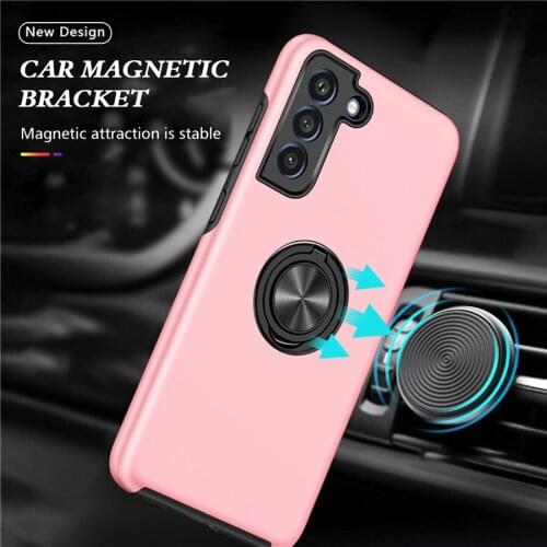 Shockproof Case For Samsung Galaxy S21 FE 2021 Metal Ring 360 Protect Back Cover for Galaxy S21 FE Case S21 Fan Edition Fundas