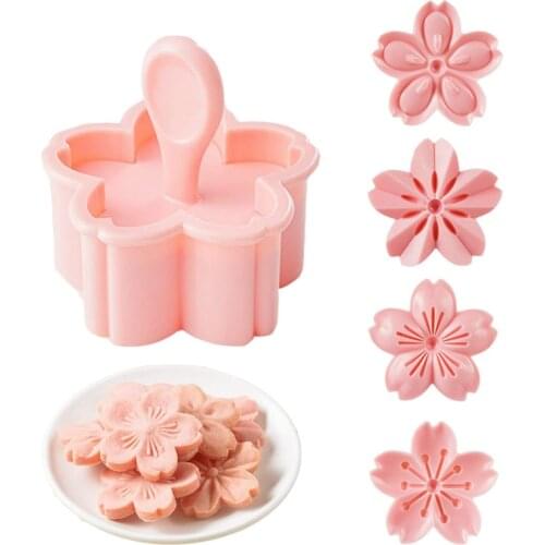 Cookie Cutter Biscuit Press Stamp Cherry Blossoms Embosser Sugar Pasty Cake DIY Baking Mould Reposteria Accesorios Baking Tools