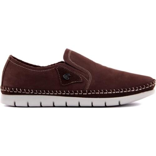 Sail Lakers-Brown Nubuck Leather Male Shoes