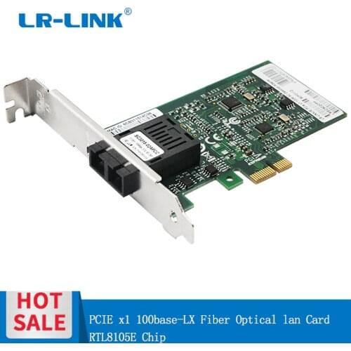 LR-LINK 9020PF 100base-LX PC Computer PCI-Express Network Card Fiber Optical Network Adapter Server Realtek RTL8105