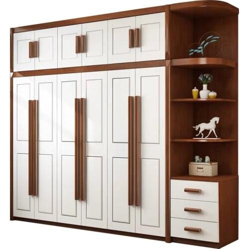 Wardrobe Simple Modern Assembly Oak Wardrobe Corner Side Cabinet Economical Bedroom