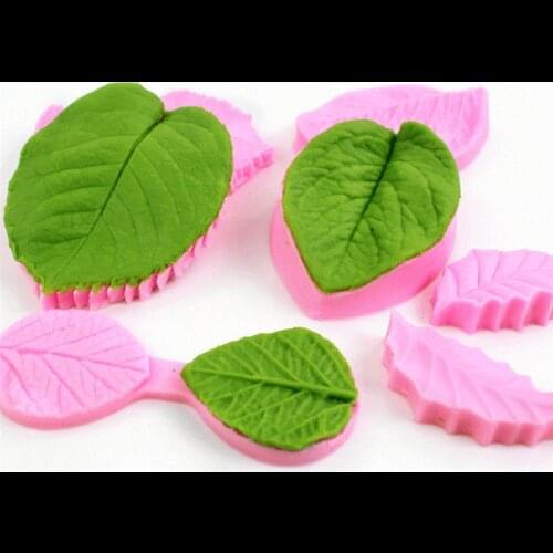 New DIY Cake Decorating Mold Double Leaf Veiner Silicone Cake Mold Sugar Art Mold Fondant Mold Fondant Cake Decorating Tools