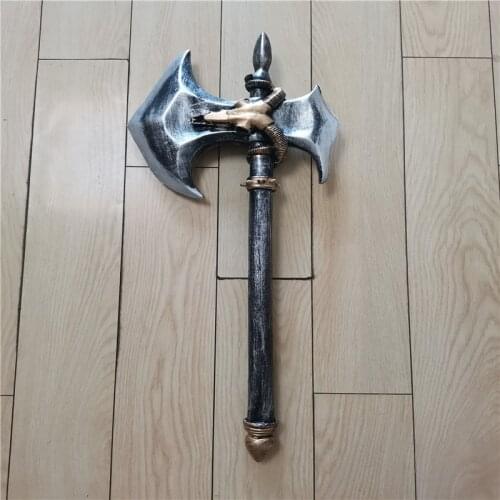 Cosplay Medieval Sheep Axe Prom Prop Simulation Kids Toy Hot Movie Anime Game Cosplay Axe Weapons Role Playing PU Props 73cm