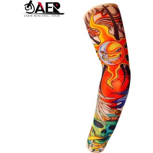 JAER 1Pcs Motorcycle Cycling Sleeves Sunscreen Armwarmer MTB Bike Bicycle Sleeves Arm warmer UV Protection Ridding Arm Sleeves