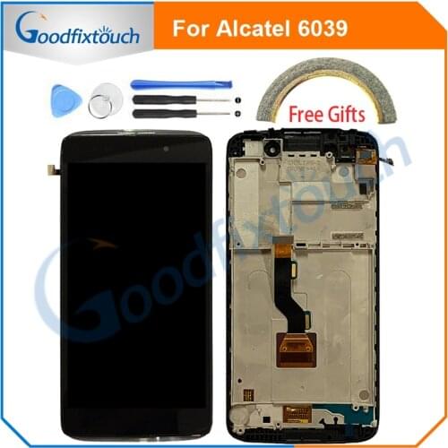 For Alcatel One Touch Idol 3 6039 6039A 6039K 6039Y LCD Display+Touch Screen Digitizer Assembly With Frame Replacement Parts