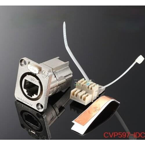 1Pcs Taiwan SREXACT network cat6a super category six rj45 socket D type crimping network cable socket CVP597-IDC