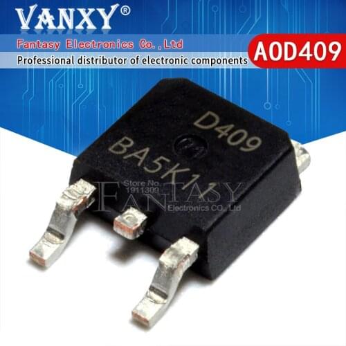 10pcs AOD409 SOT252 D409 TO-252 MOSFET P 26A 60V