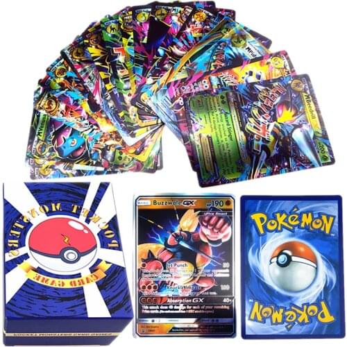 120PCS/Box Pokemon Cards GX Tag Team Energy Trainer TAKARA TOMY Boy Game Shining Card Battle Trading Toy Best Selling Kid Gift