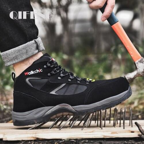 2020 New Men Safety Boots Winter Outdoor Warm Work Sneakers Indestructible Steel Toe Trekking Combat Safety Shoes Indestructible