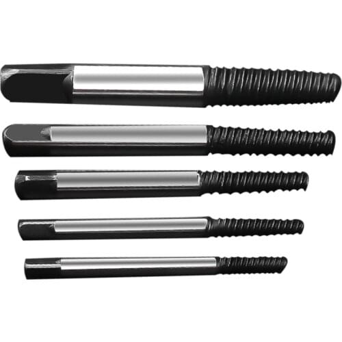 5Pcs/set Broken Speed Out Damaged Screw Extractor Drill Bit Guide Set Broken Bolt Remover Easy Out Set