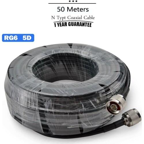 50 Meters Coaxial Cable N Male To N Male For Mobile Phone Signal Booster Repeater Amplifier