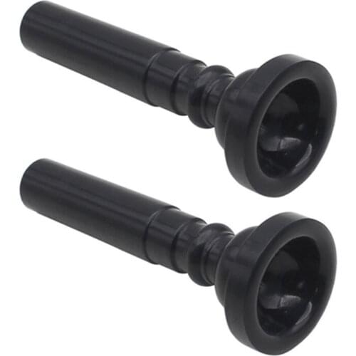 2pcs Black/White Plastic Trumpet Mouthpiece for Trumpet Accessories