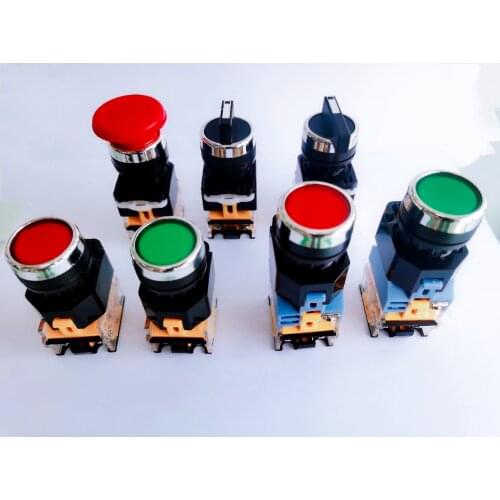 CHSHILN 22mm LA38 plastic quick installation way push button switch Momentary 1NO1NC