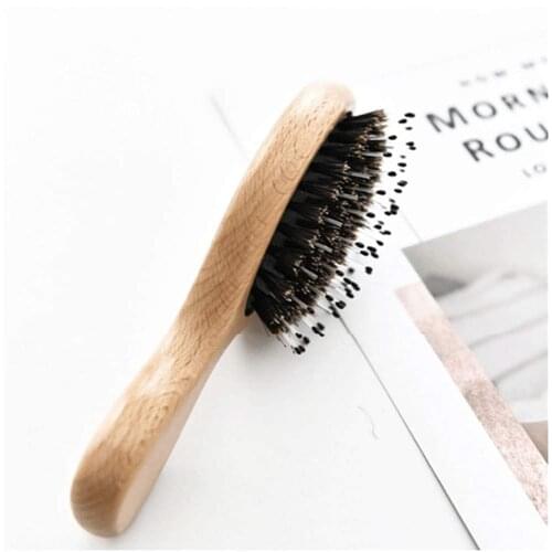 DREWTI Cute Boar Bristle Childrens Hairbrush, Air Cushion Massage Comb,Promote Head Blood Circulation,Help Healthy Growth
