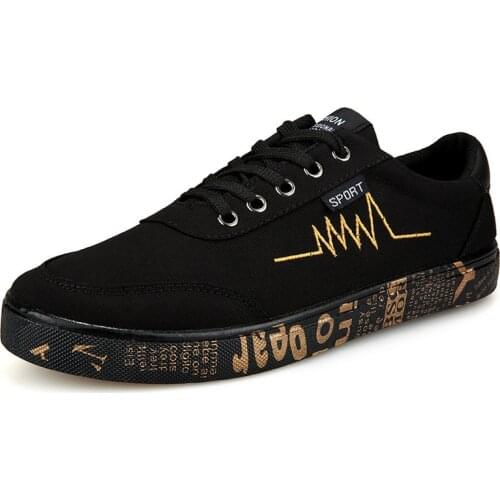 2018 New fashion All Black brand Men lace up walking shoes canvas shoes low top Male Boys casual flats sneakers Suelas shoes