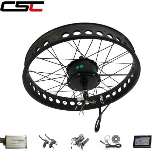 Ebike snow bike conversion kit 4 colors 20 24 26" 4.0 Tyre 36V 350W electric fat bicycle front rear motor wheel