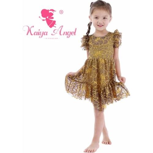Kaiya Angel Toddler Girls Summer Wedding Party Princess Dresses Toddler Adorable Kids Spring Princes Party Factory Wholesale