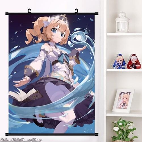 Lovely Anime Game Genshin Impact barbara Poster Wall Scroll Painting Mural Fashion Manga HD Print Home Decor Collection Art