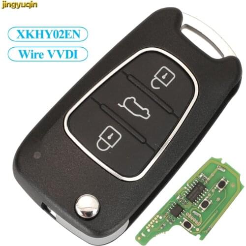 Jingyuqin XKHY02EN VVDI2 Mini Key Tool For Hyundai Type Xhorse VVDI Wire Remote Flip Car Key Control Universal 3 Buttons