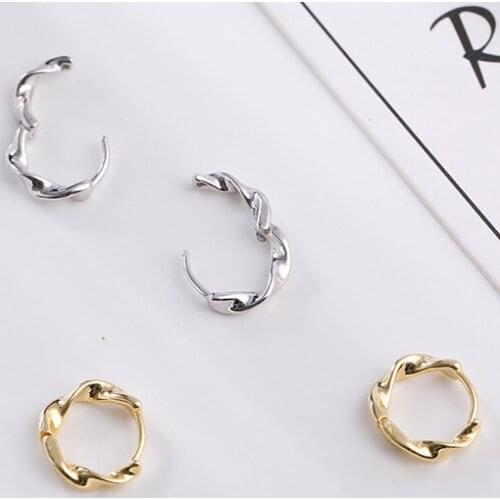 Mobius earrings femininity S925 sterling silver circle circle earrings 2020 new wave personality earrings for women Fashion