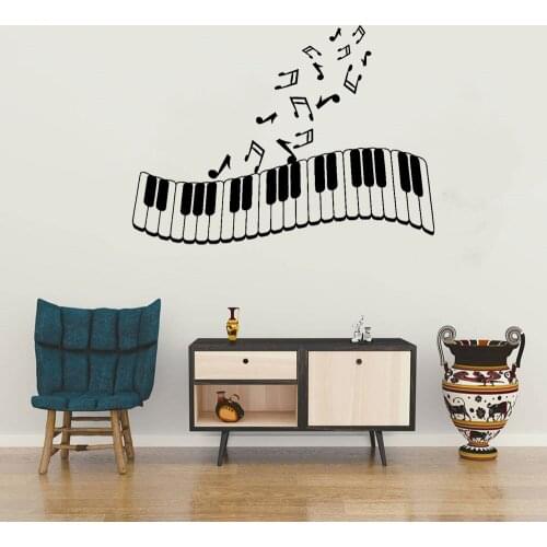 Piano keys Wall Sticker Music Decal For Bedroom Living Room Decoration Mural Home Decor Wallpaper Vinyl Stickers DW9191