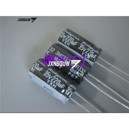 20PCS NEW RUBYCON YXH 35V220UF 8X15MM Aluminum electrolytic capacitors 220uF/35v 105 degrees 220UF 35V