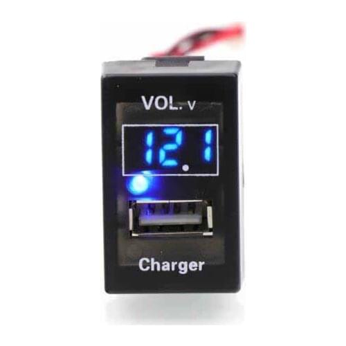 DC12V 5V 2.1A USB Interface Socket Car Charger with Voltage display Use for FORD / FORD Ranger