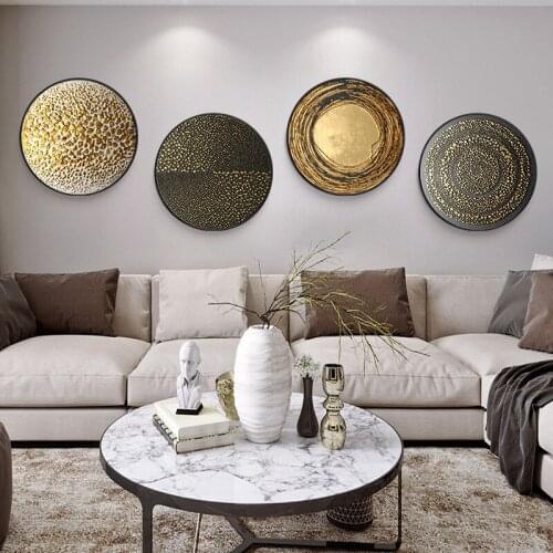 Nordic Luxury Modern Abstract Golden Geometry Wall Art Pictures Posters Prints For Living Room Home Office Canvas Painting Decor