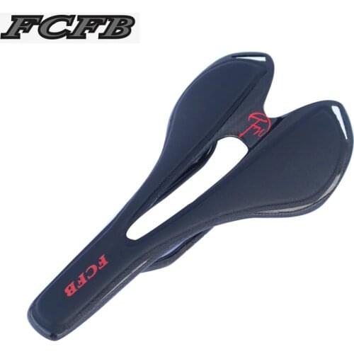 NEW FCFB super light Leather saddle seat tube mtb road bike saddle carobon board, carbon bow saddle cycling parts