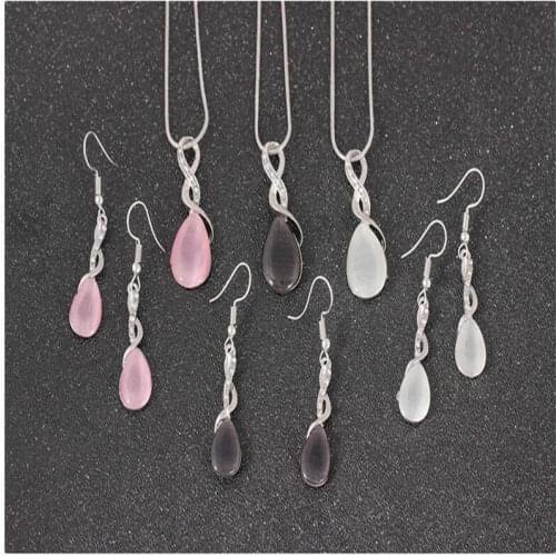 Trendy Sale Hot Special Women Eardrop Necklace Earring Synthetic In-kind Shooting Jewelry Set