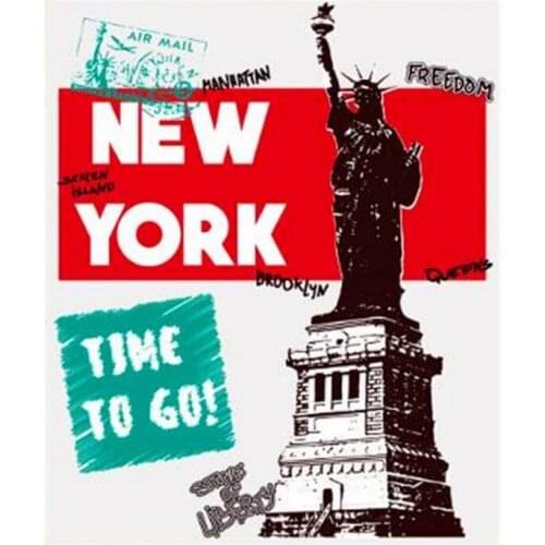 Iron on Patches Statue of Liberty Transfert Thermique Vetement Clothes Stickers Diy Stranger Things Appliques For Clothing Patch