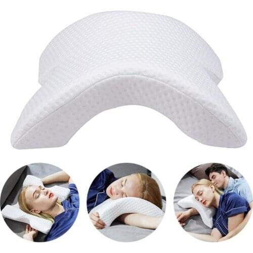 U-shaped curve memory foam bedding pillow anti-pressure manual pillow slow rebound home silk couple pillow for couple side S