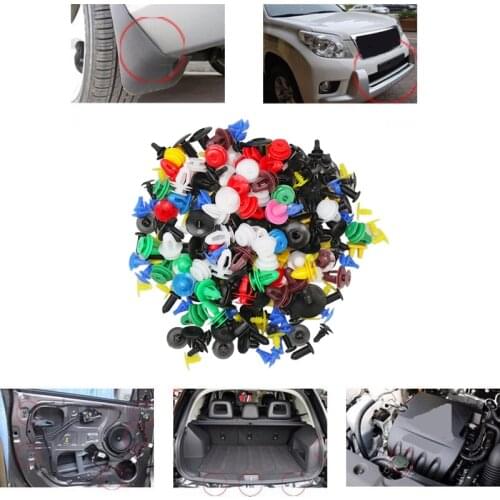 50-500pcs Universal Auto Fastener Random Mixed Car Bumper Clips Retainer Car Fastener Rivet Door Panel Liner Fit for All Car