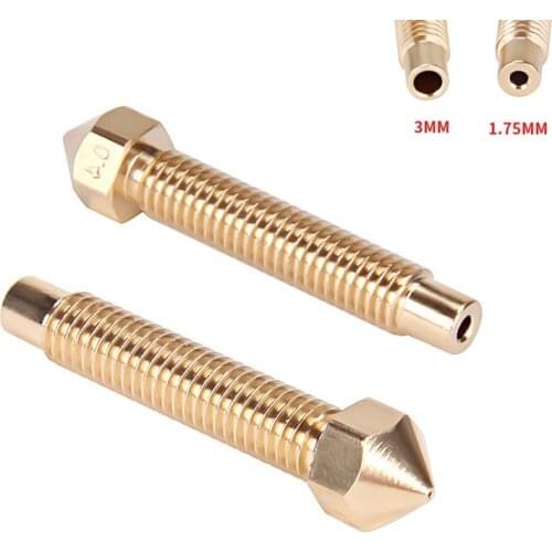MEGA 3D Printer Lengthened Nozzle 0.4mm 0.8mm M6 Thread Nozzle Length 32mm For 1.75mm 3.0mm Filament Print Head 3D Printer Parts
