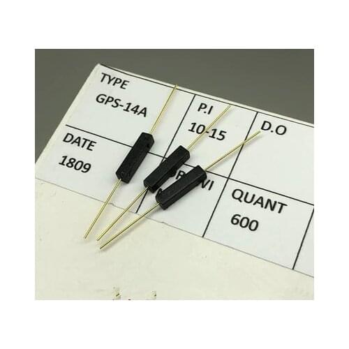 20PCS Plastic Type Reed Switch 2.7*14 Normally Open Magnetic Control Switch GPS-14A Anti-Vibration/Damage Contact For Sensors