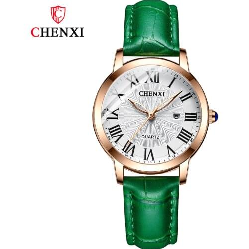 CHENXI Womens Watches Top Brand Genuine Leather For Waterproof Date Clock Fashion Luxury Popular Ladies Watch Relogio Feminino