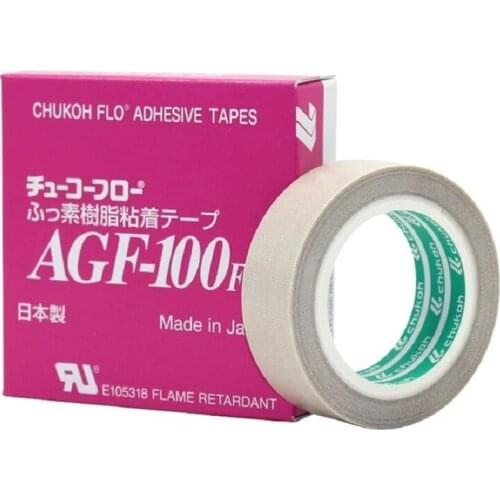10 Rolls/Lot 100% Japan CHUKOH FLO AGF-100FR T0.13*W19mm*10m Adhesive Tapes For Heat Sealing Machine