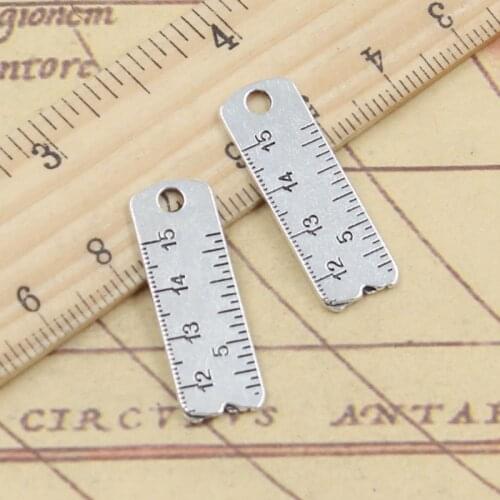 10pcs Charms Tools Ruler Rule 29x10mm Tibetan Silver Color Pendants Antique Jewelry Making DIY Handmade Craft