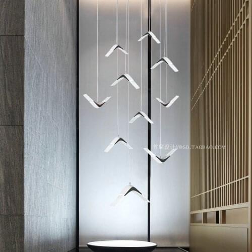 Asuka Seagull Little Bird Art Shop Decoration Sales Office Hotel Sand Table Duplex Corridor Designer Pendant Lamp
