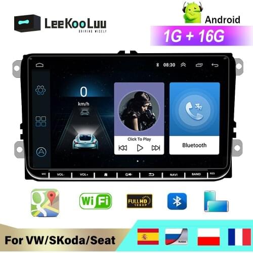LeeKooLuu Android Car Radio 9'' GPS Navigation 2 din Autoradio Car Multimedia Player For VW/Golf/Passat/b7/b6/Skoda/Seat/Octavia