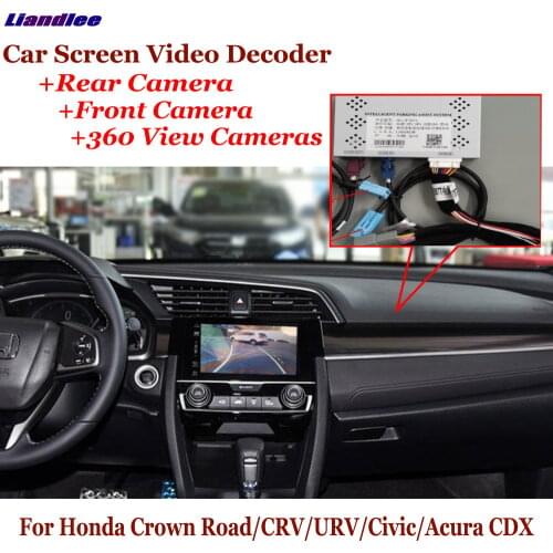 Car DVR Rearview Front Camera Reverse Image Decoder For Honda Crown Road/CRV/URV/Civic/Acura CDX Original Screen Upgrade