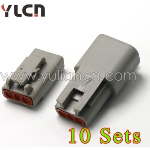 Free shipping 3pin/way New 10 Sets Waterpfoof Electric Car Sealed wire Connectors