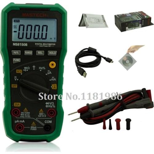 Digital Multimeter Mastech MS8150B Portable Tester Meter Voltage Current Resistance Electrical USB Tecrep Diagnostic-tool