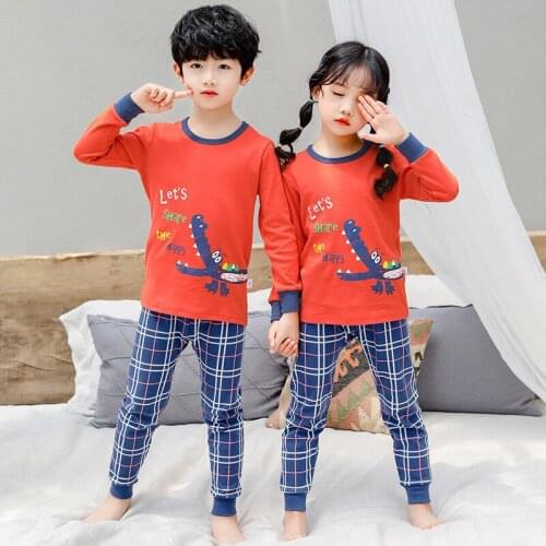 New Boys Clothing Sets Autumn Baby Boys Clothes Suit Top+Pants 2pcs Clothes for Boys Winter Pajamas Suit Girls Sleepwear Pijamas