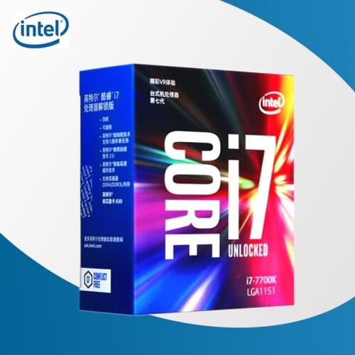 Intel 7th Gen Intel Core Desktop Processor intel core i7-7700K 7700K Quad-core 8 threads 4.2G 91W LGA 1151