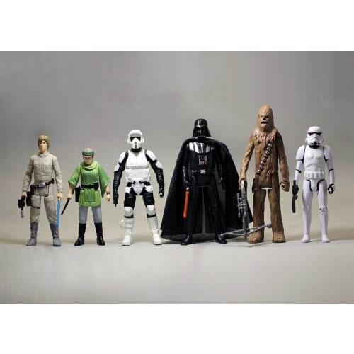 Lot of 6 Wars Luke Leia Vader First Order Trooper 3.75" Loose Action Figure