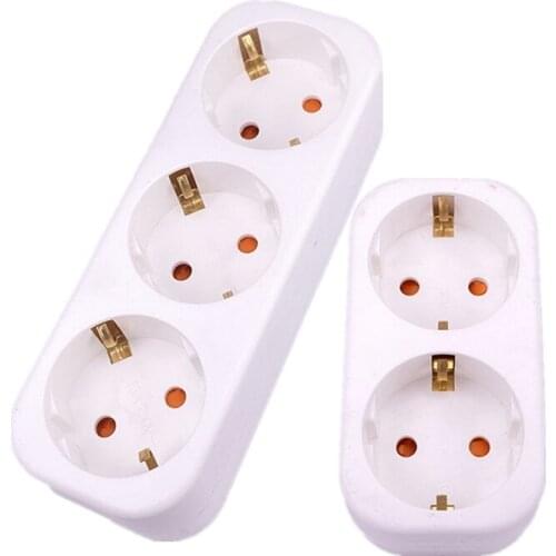 European Conversion Plug 1 TO 2 1to 3 1 t 4 Way Socket Adapter EU Standard Power Adapter Socket 16A Travel Plug Extended socket